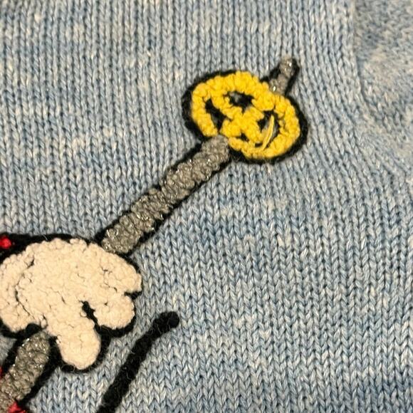 Vintage 80s Disney Mickey Mouse Ski Sweater 2T Sunday Comics Blue Gray EUC - Picture 8 of 15